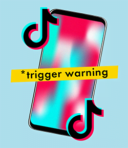 Sirona Therapy Mount Kisco serving Westchester, Putnam, Rockland New York and Fairfield Connecticut blog post about TikTok Misinformation Is Dangerous - TikTok on phone with trigger warning